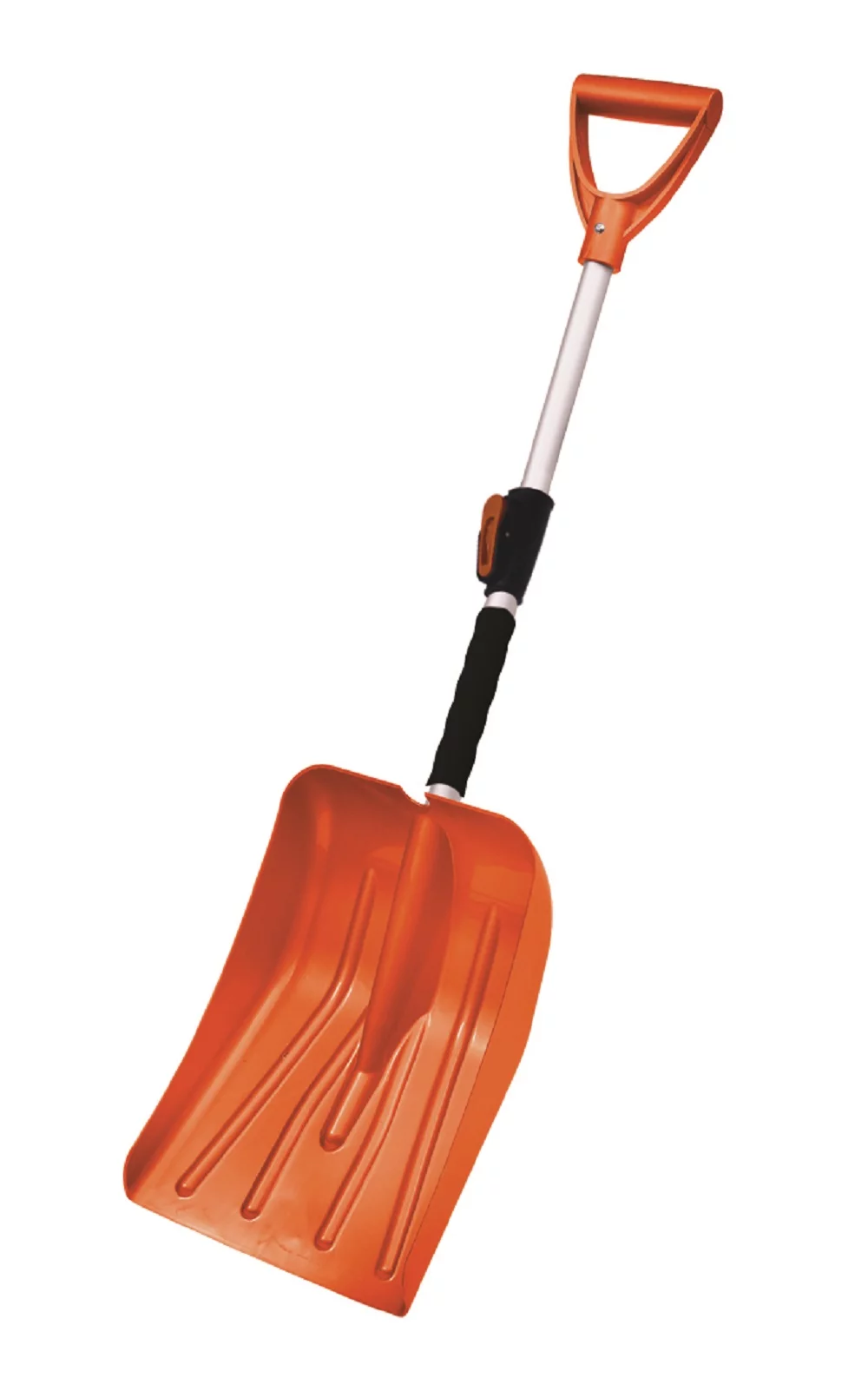 EMSCO Group- Bigfoot Collapsible Car Trunk Shovel - Lightweight Aluminum - Polyethylene Scoop