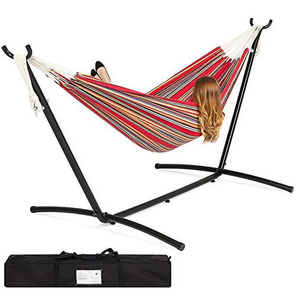 50038 Hammock Stand, Red Stripes