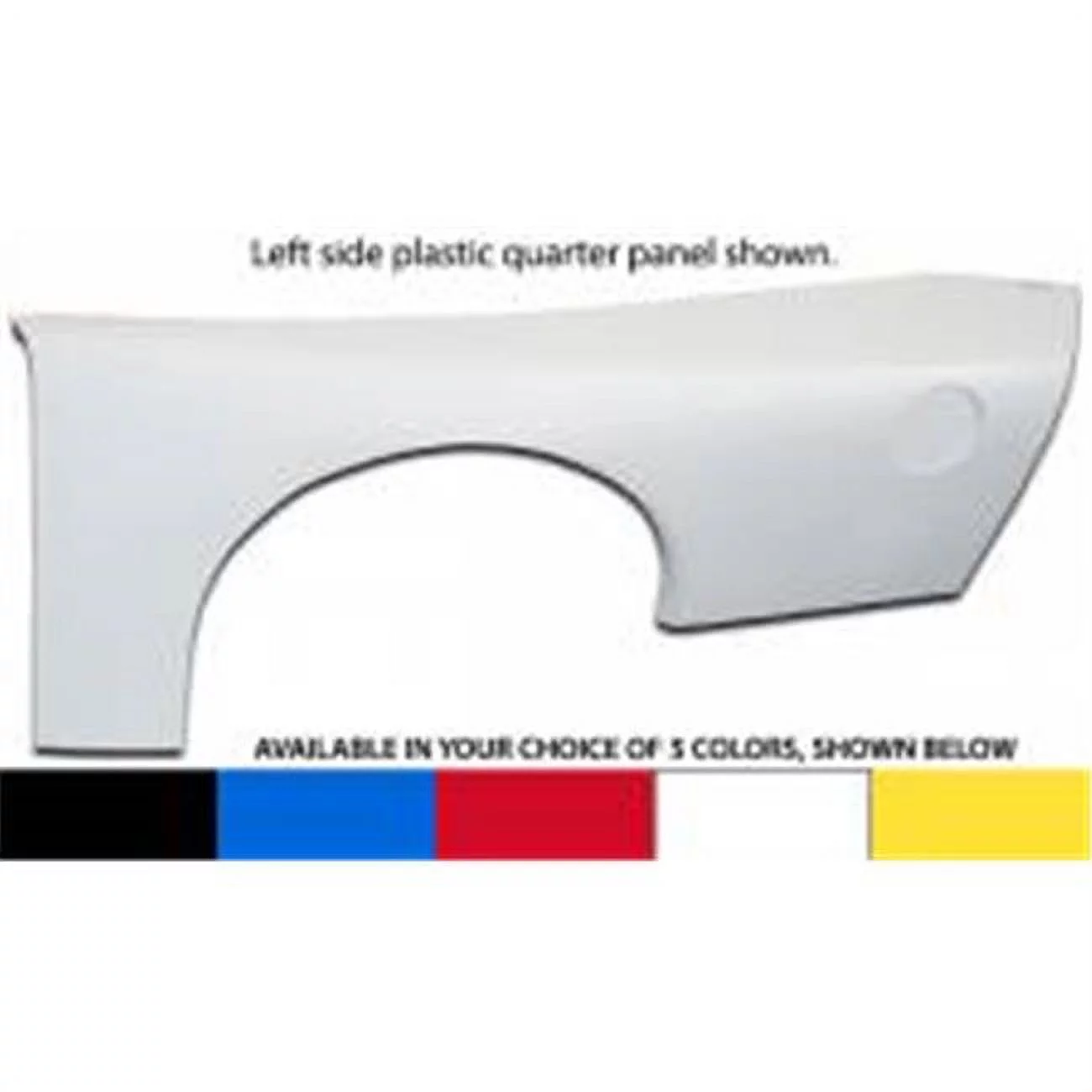 670-27-BR ABC Plastic Right Side Greenhouse Quarter Panel, Black