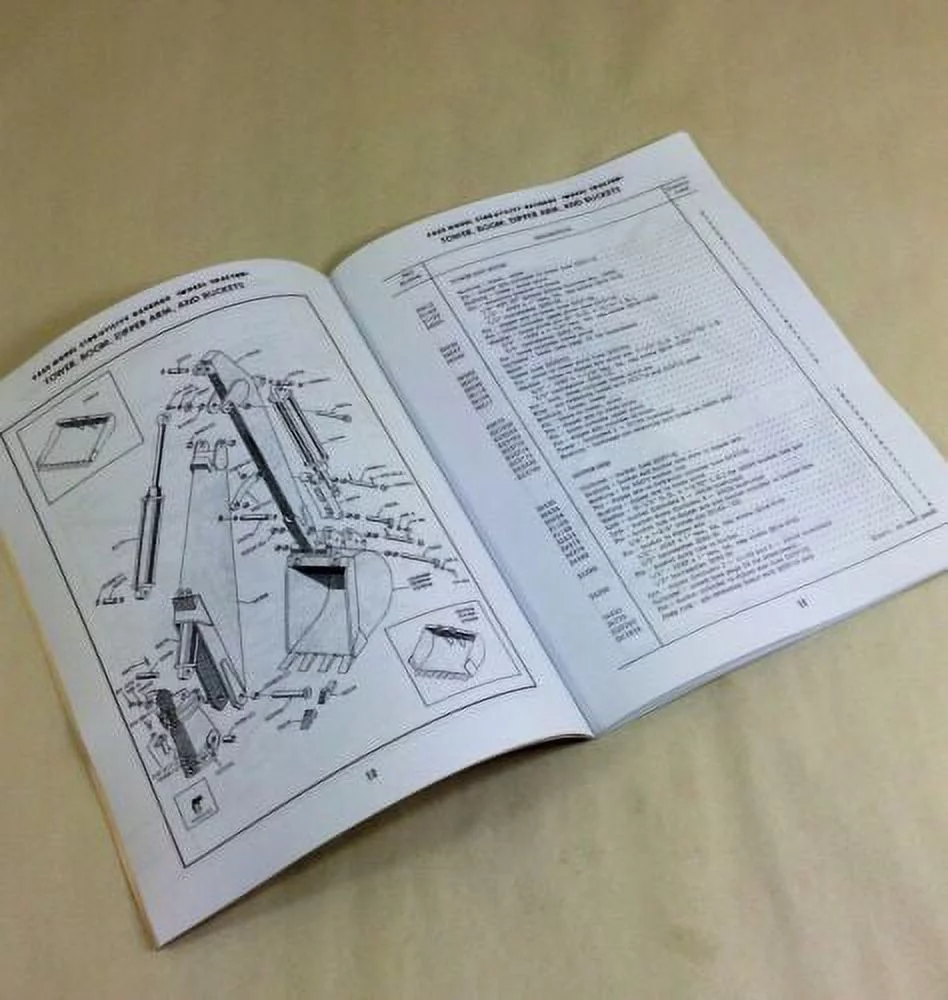 J I Case Back Hoe For Models 310 And 310B Utility Wheel Tractors Parts Manual