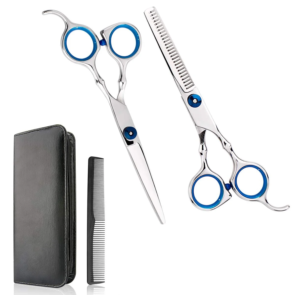 Hair Cutting Scissors Shears Set, Profesional Barber Supplies Trimming Scissors for Men Women Adults Kids Babies Hairdresser Home Salon Barber Haircut Kit