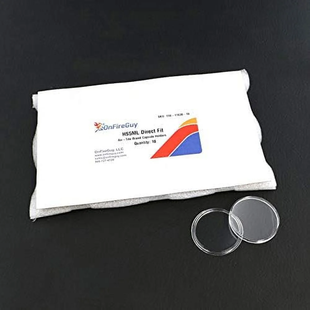 1oz silver maple leaf direct fit coin capsule holders, 10 pack by