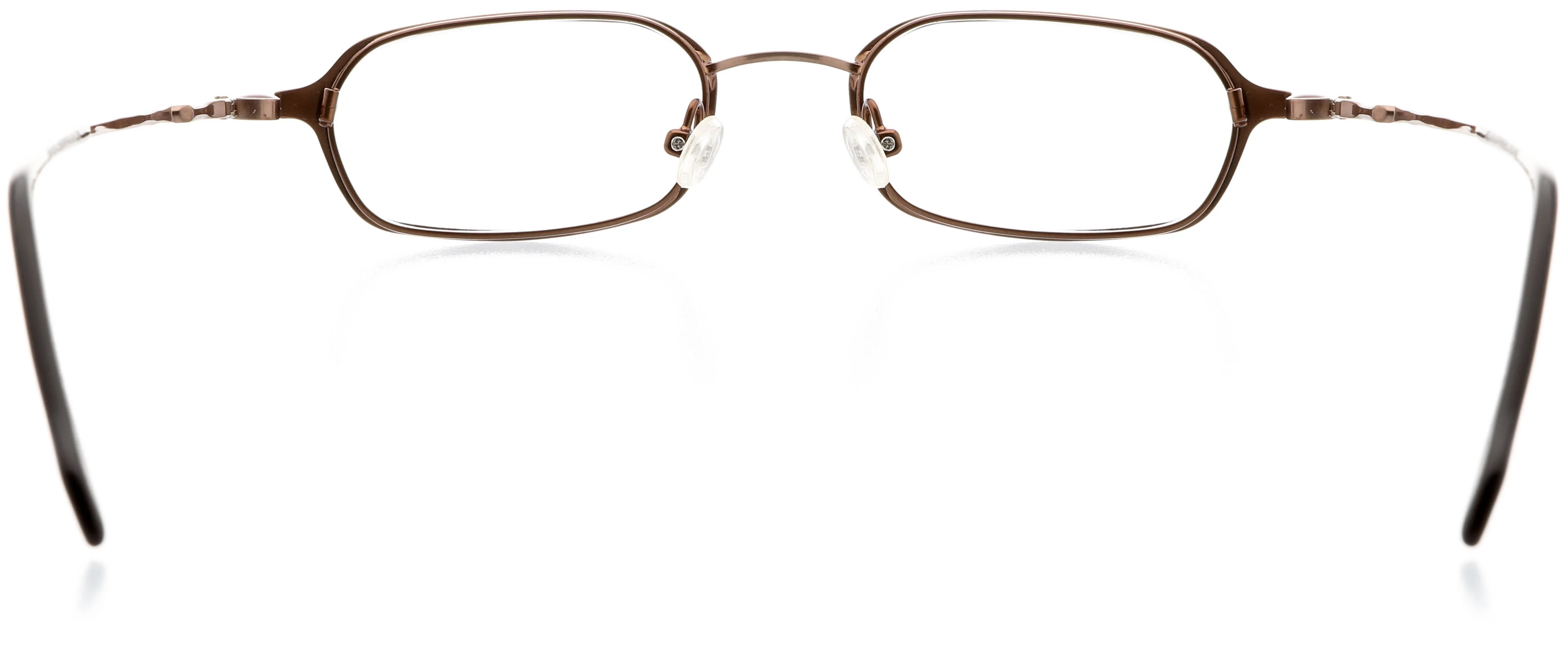 Unisex Optical Eyewear - Oval Shape, Metal Full Rim, Copper Brown