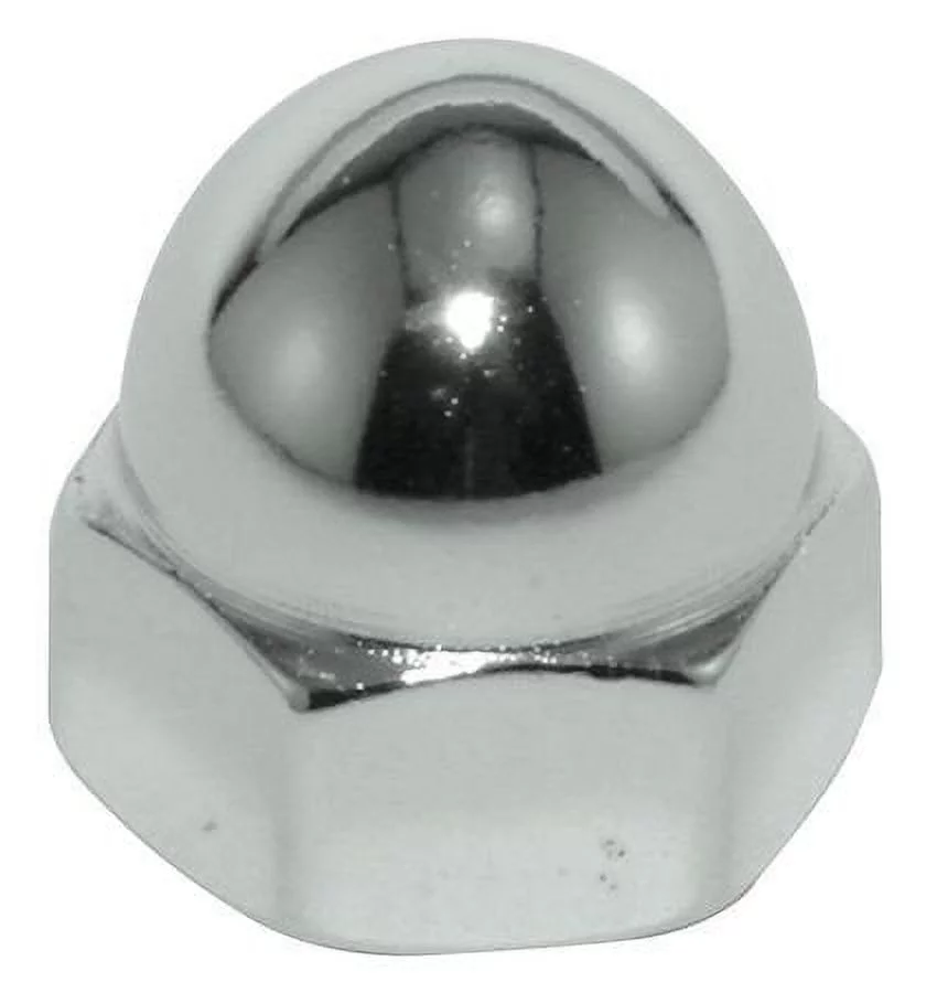 12L14 Steel Zinc Plated Finish Low Crown Acorn Nuts, 5 Pk.