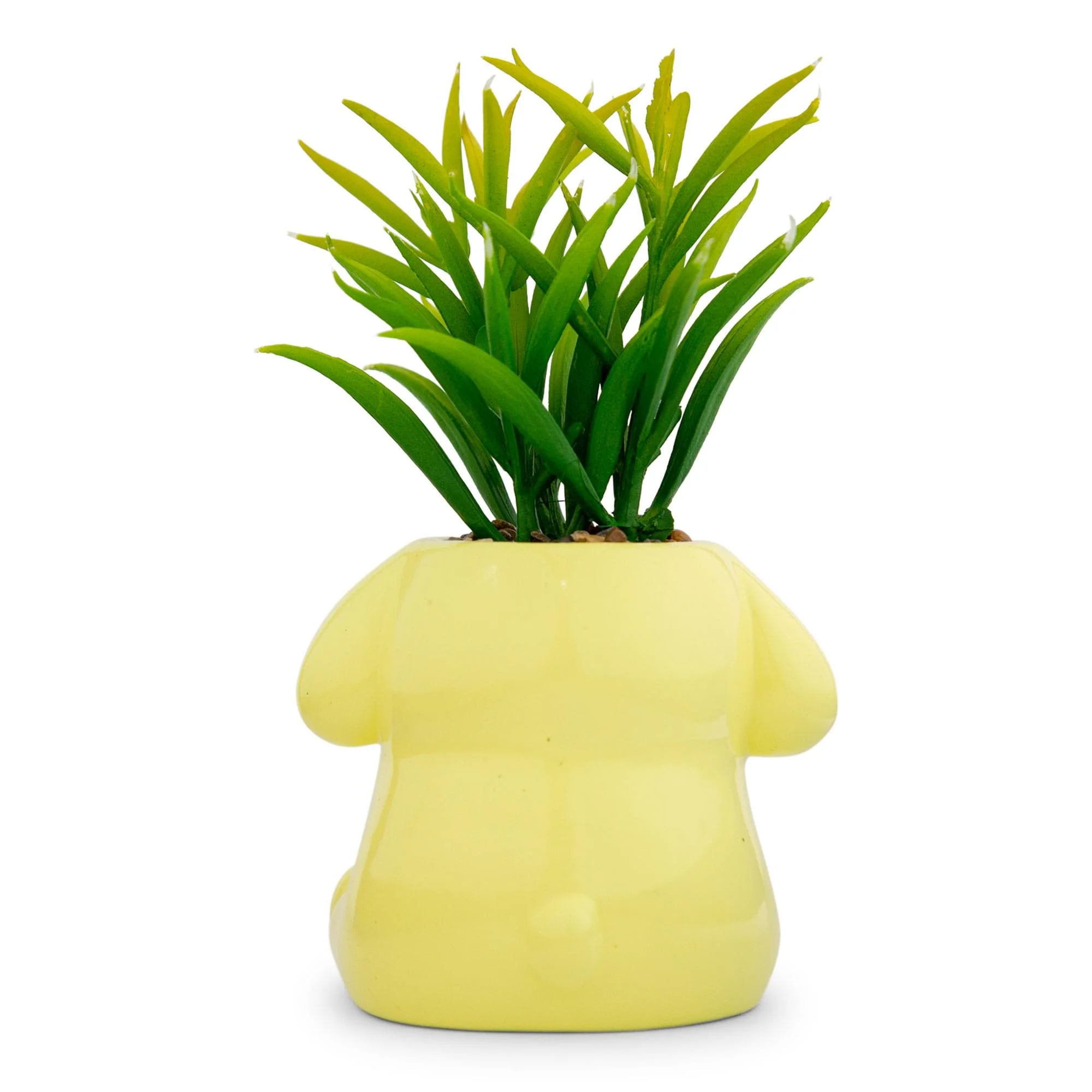 Sanrio Pompompurin 3-Inch Ceramic Mini Planter With Artificial Succulent