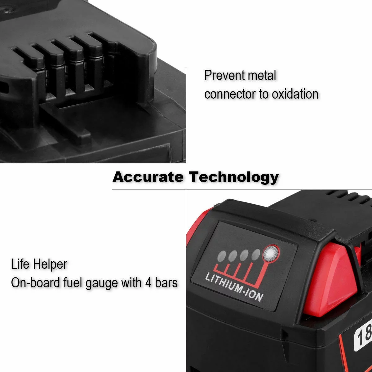 Vanon For Milwaukee M18 XC 5.0 AH Extended Lithium-ion Battery 48-11-1850 and Fast Charger