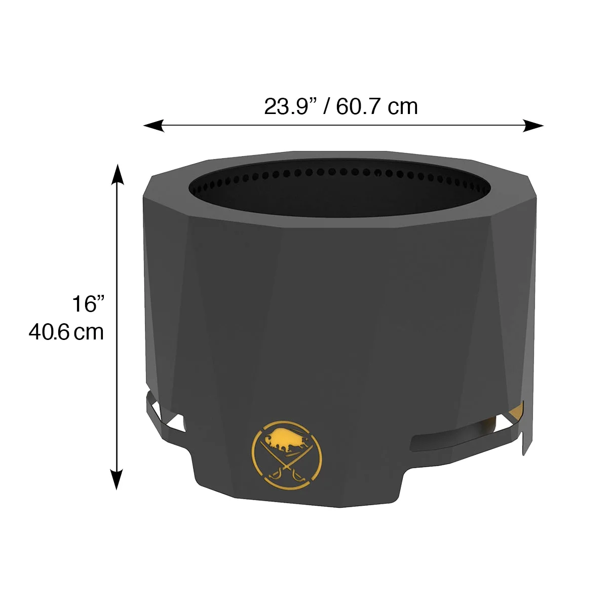 Buffalo Sabres 23.9'' The Peak Smokeless Patio Fire Pit