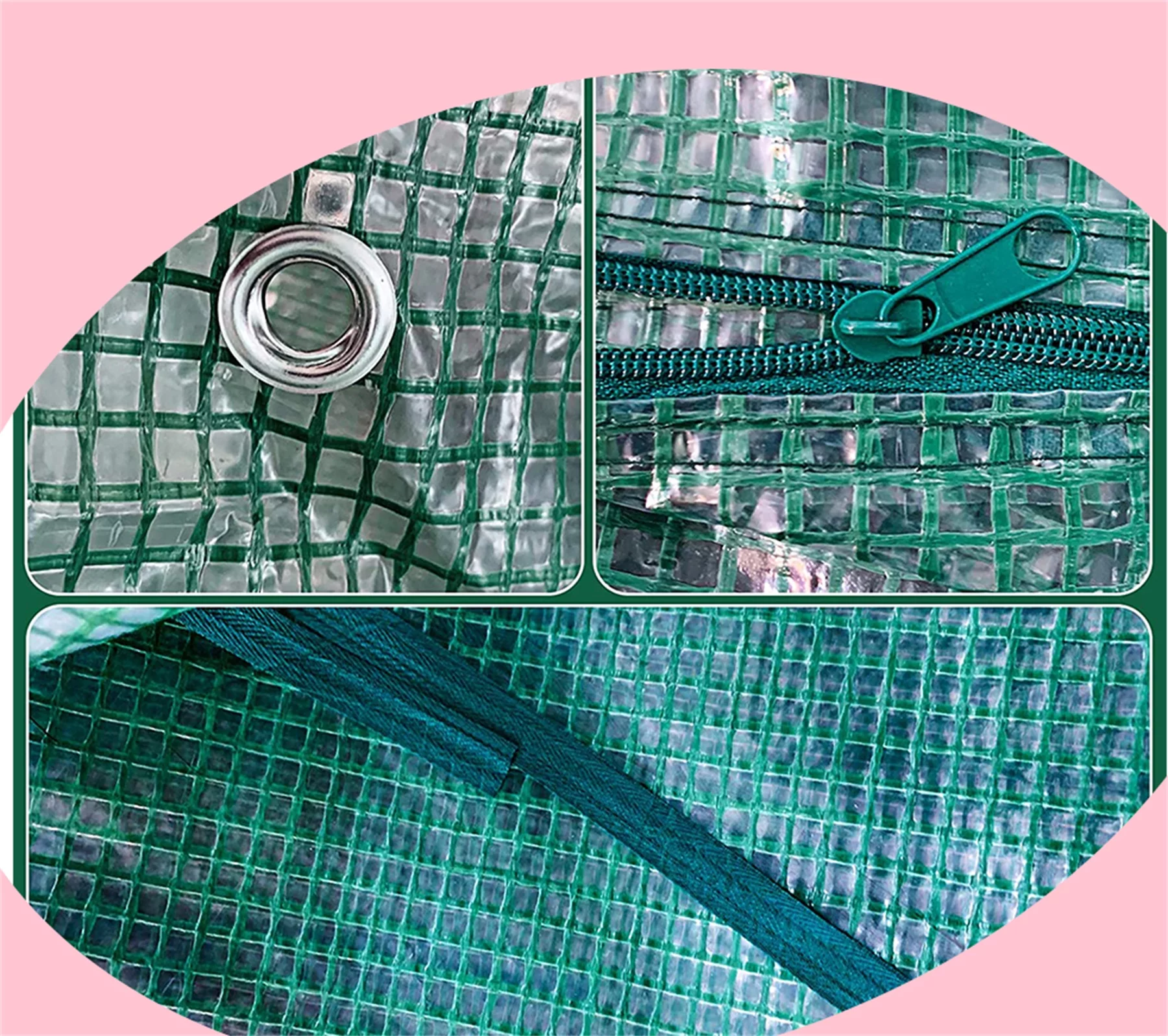 Walk-in Greenhouse Replacement Cover with Roll-Up Zipper Door