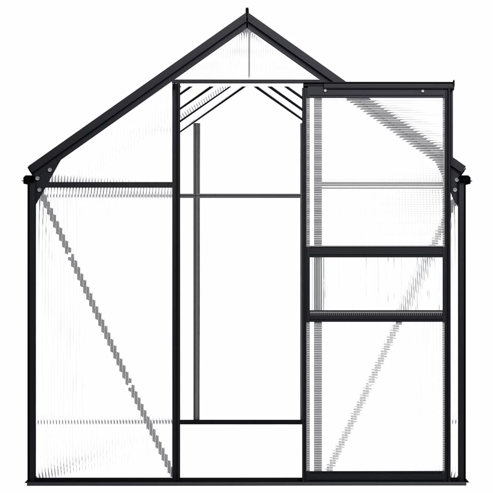 Aibecy Greenhouse Anthracite Aluminum 51.1 ft²