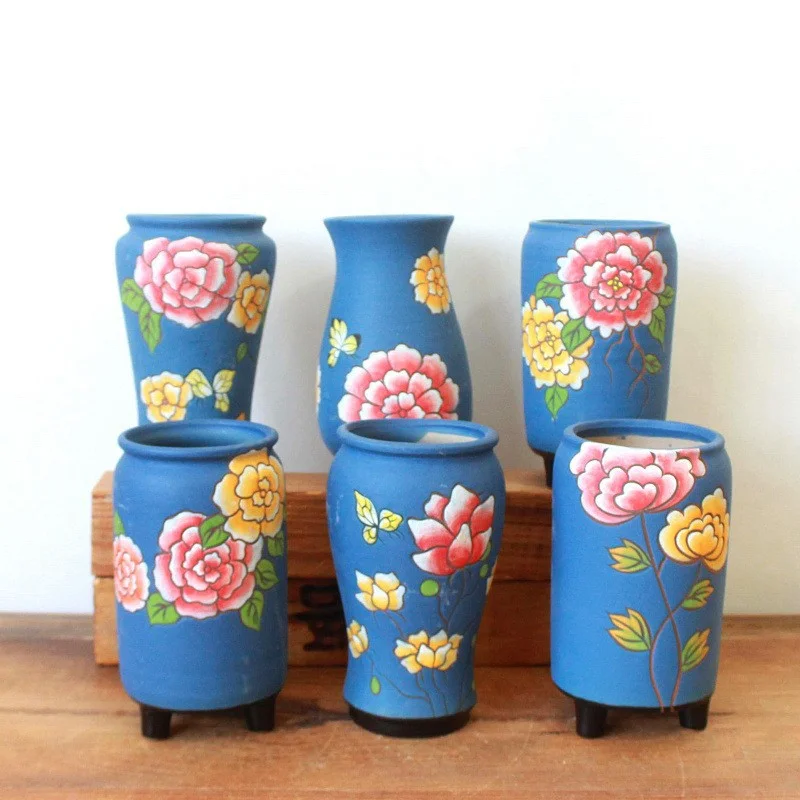 Ceramic Succulent Old Stump Planter - Hand-Painted Ceramic Planter - Succulent Pot