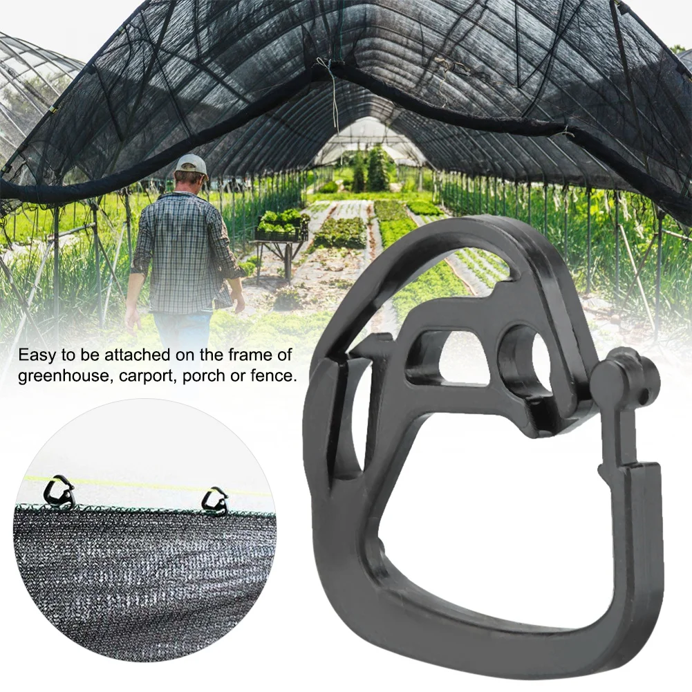Eastbuy Greenhouse Accessories Shading Net Hook - 100pcs Plastic Hanging Hooks For Shade Fabric Fence Net Fasten Greenhouse Accessories