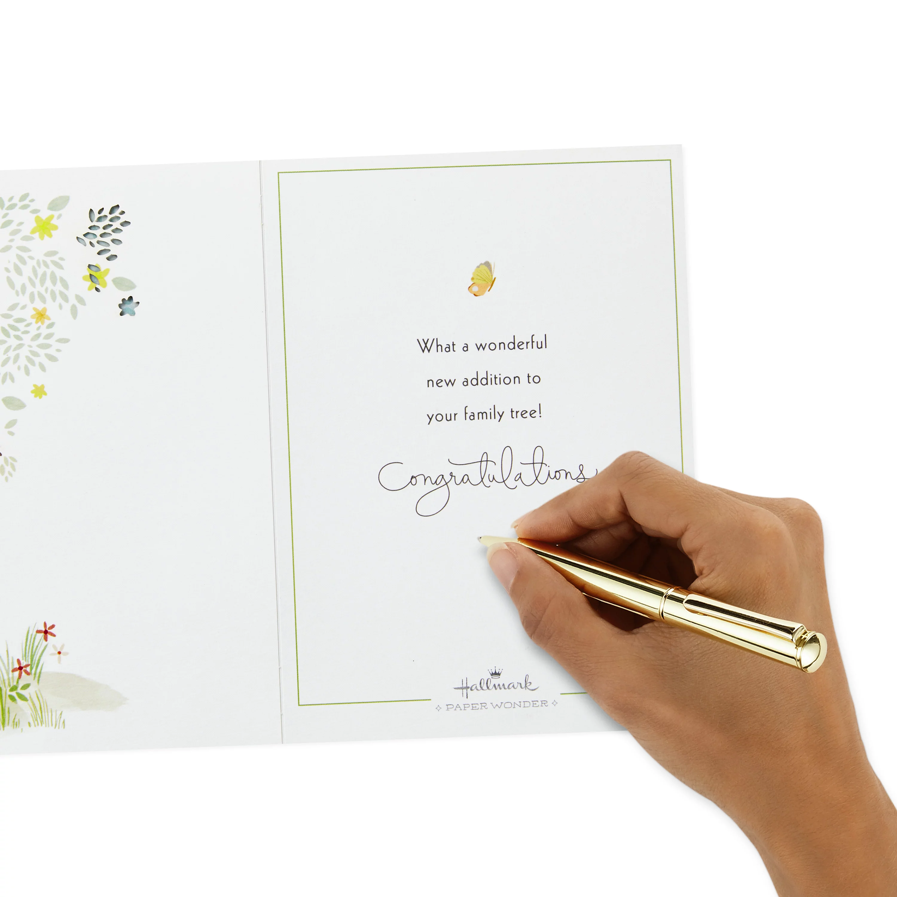 Hallmark Paper Wonder Displayable Pop Up Baby Shower Greeting Card (Family Tree)