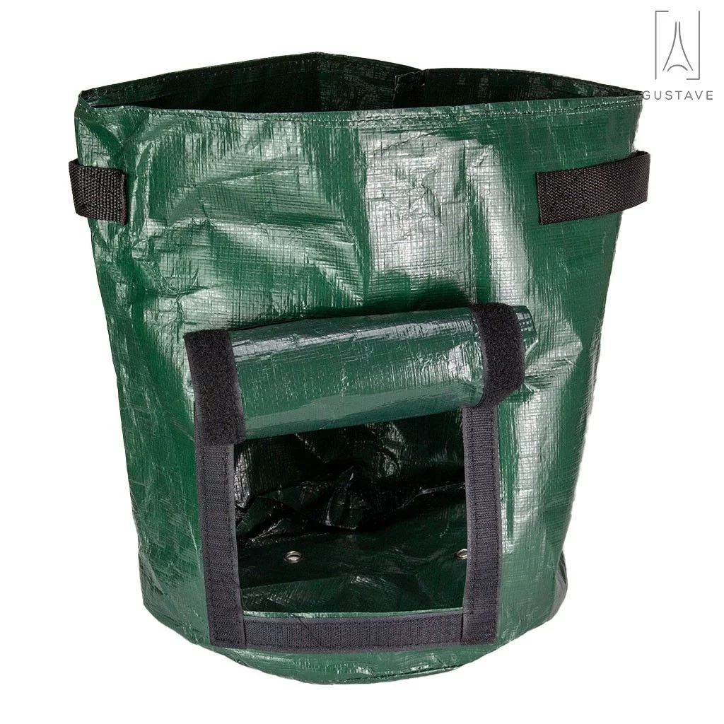 Gustave 4 Pack Grow Bags Fabric Pots Root Pouch with Handles Flower Vegetable Planting Container Breathable 10 Gallon PE Planter Bags