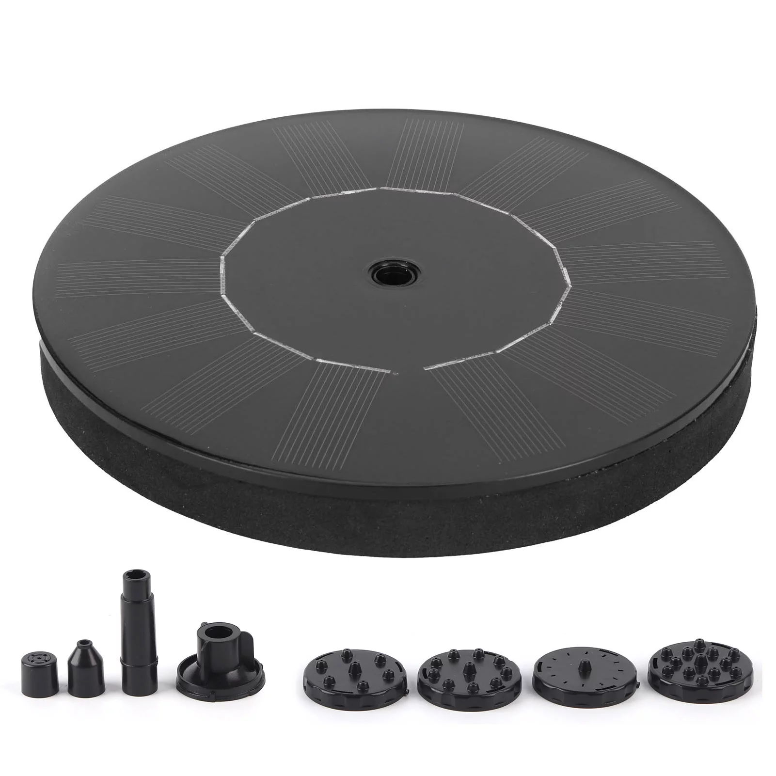 Delaman Water Fountain Kit, Floating Fountain Outdoor Solar Power Water Fountain Kit Ornament for Garden Landscape(601)