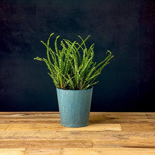 63079 Metallic Cache Round Planter, Slate