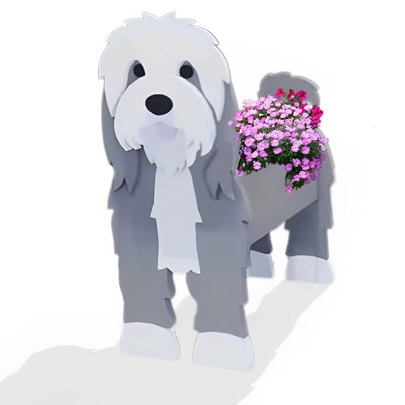 Dog Planter, Handmade PVC Vanilla Garden Patio Dog Planter, Desktop Storage Plastic Planter, Indoor/Outdoor Planter Decoration