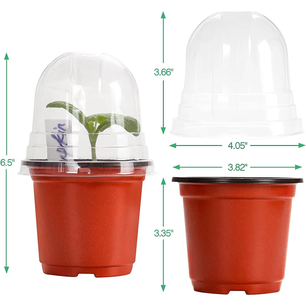 KISPATTI Plant Nursery Pots with Humidity Dome 4