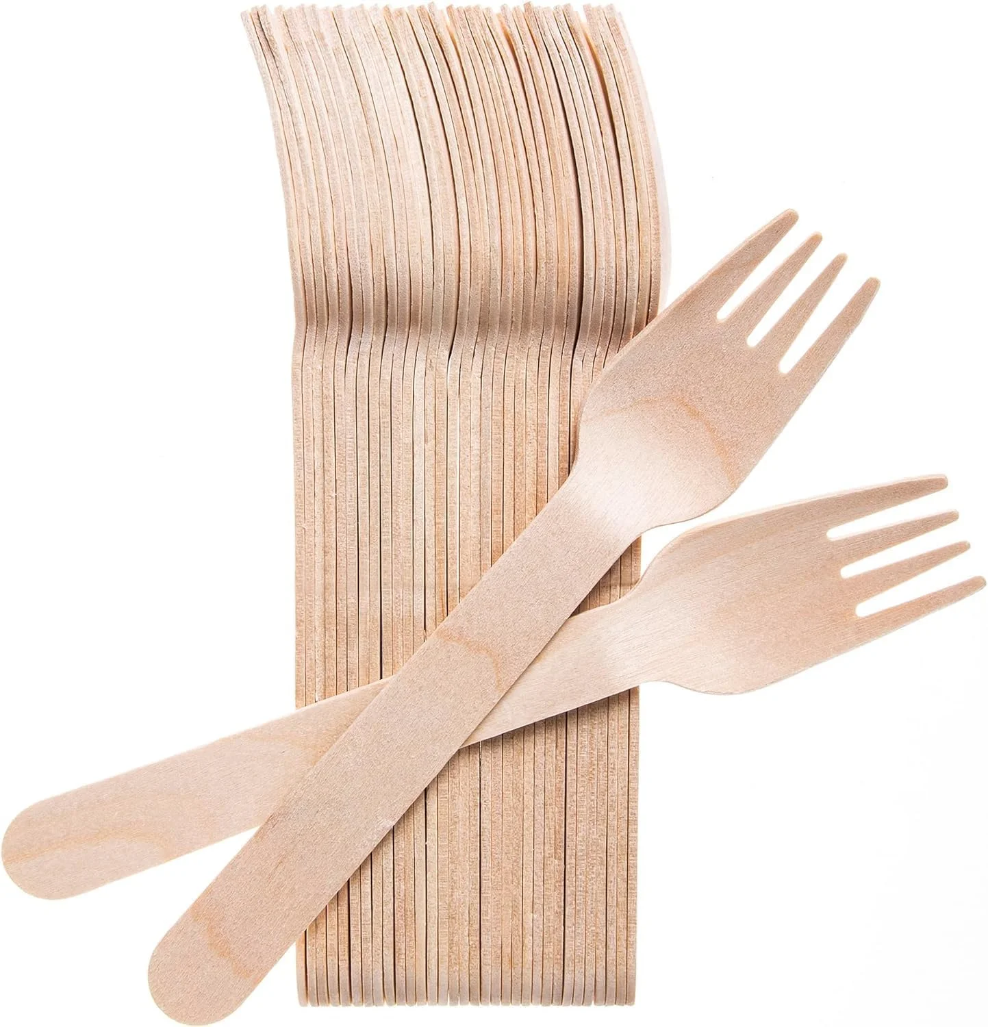 YHRY Wooden Forks Disposable, 100 Splinter-free 6.5