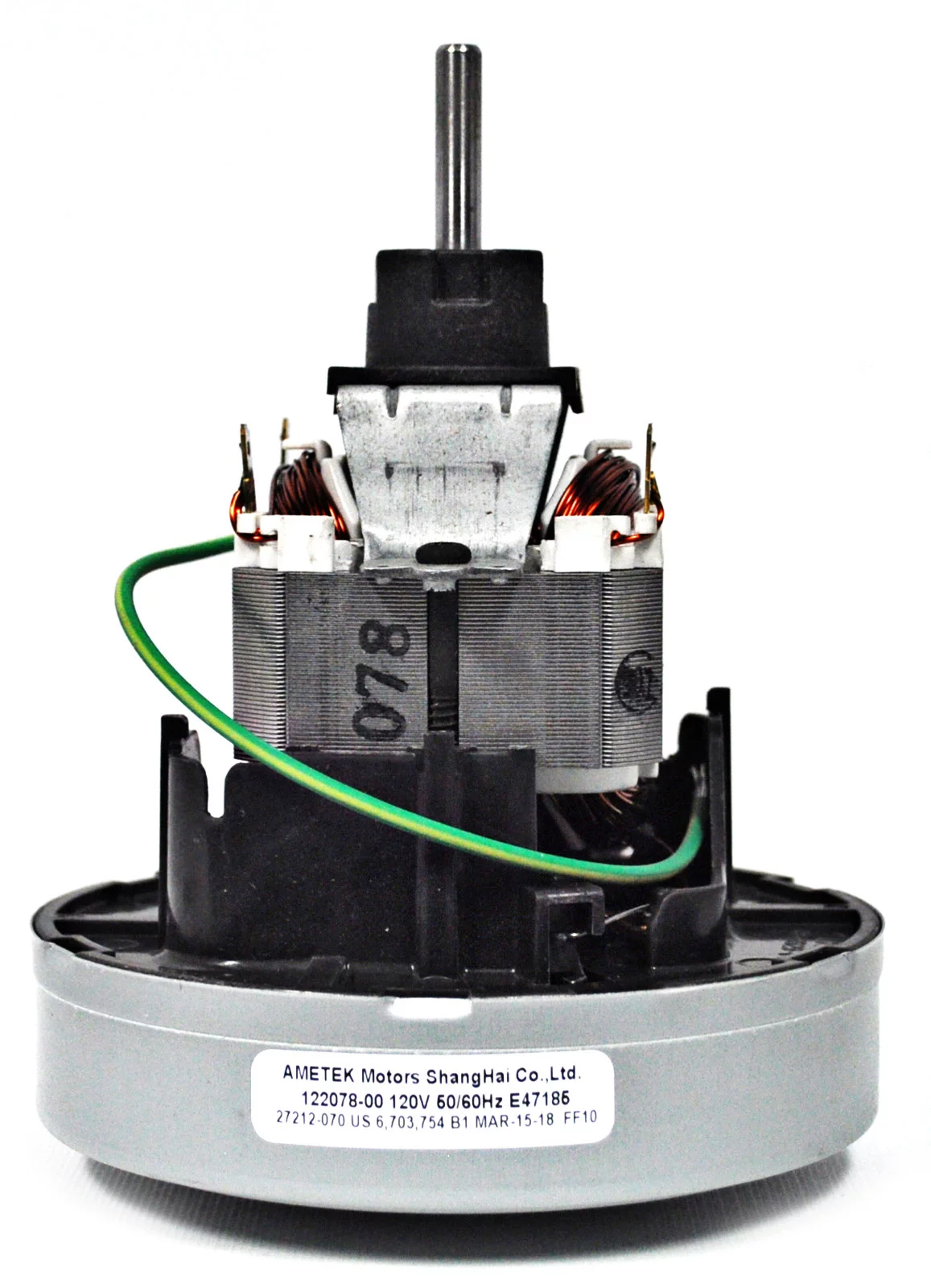 Ametek Lamb 5.1 Inch 120 Volt Thru Flow Motor for Hoover Windtunnel Vacuum 122078-00