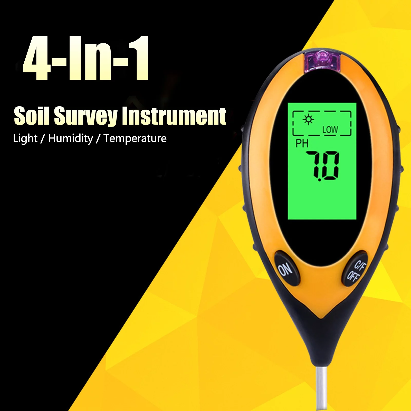 High Plants Soil Survey Instrument / Tempreture / Humidity / 4-In-1 Soil Nutrient Content Detector