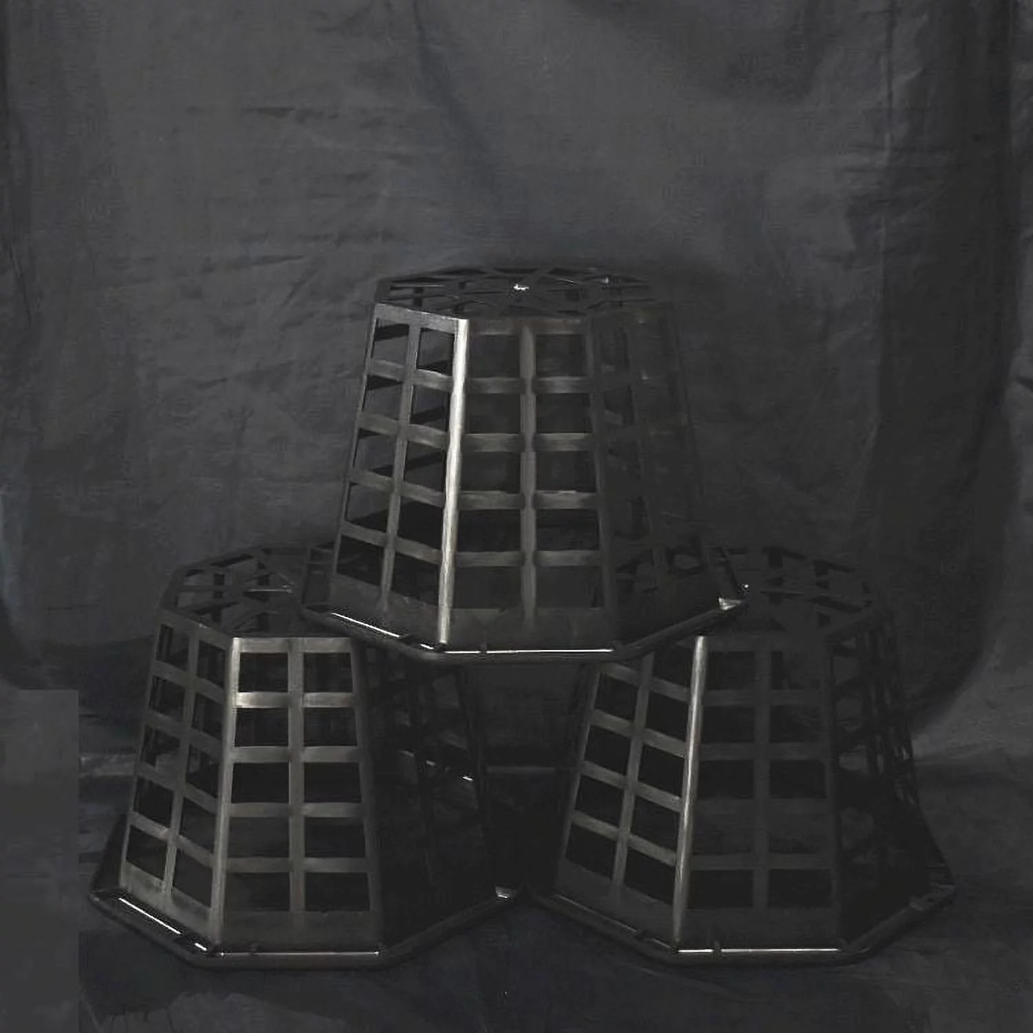 9 Pack - 8'' Black Ultimate Orchid Basket w/Hangers by Sophie's Orchids