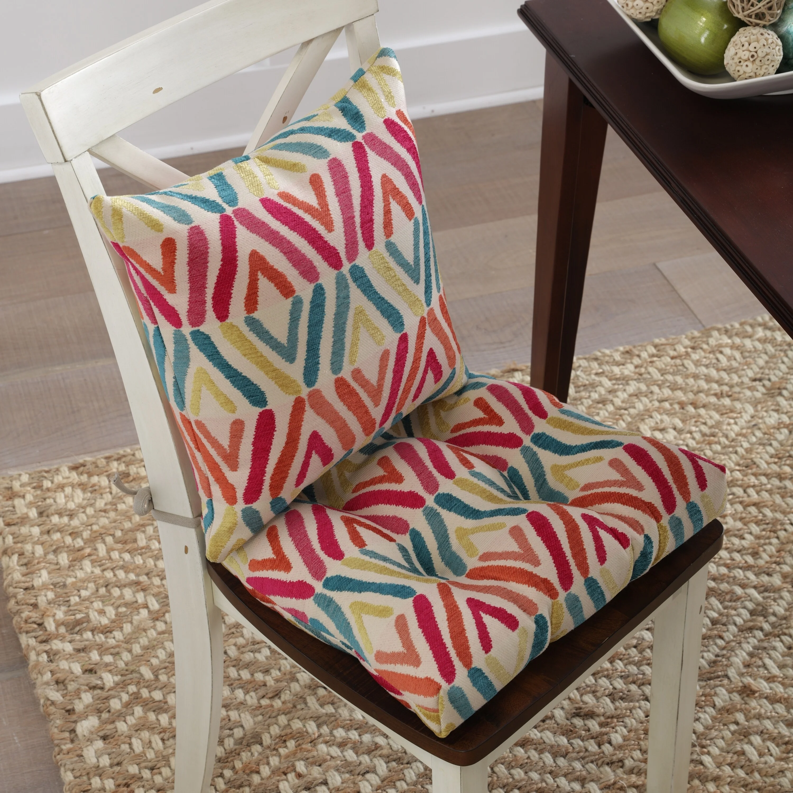 Pillow Perfect  Bossanova Fiesta Reversible Chair Pad (Set of 2)
