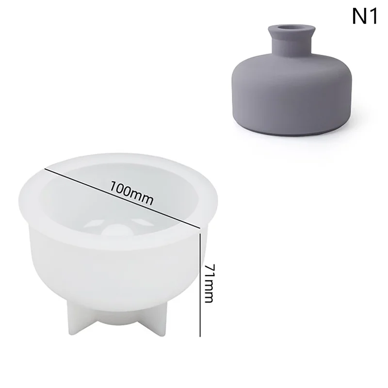 Creative Vase Silicone Mold DIY Flower Pot Craft Ornaments Making Concrete Plaster Epoxy Resin Casting Mold Gardening Decoration