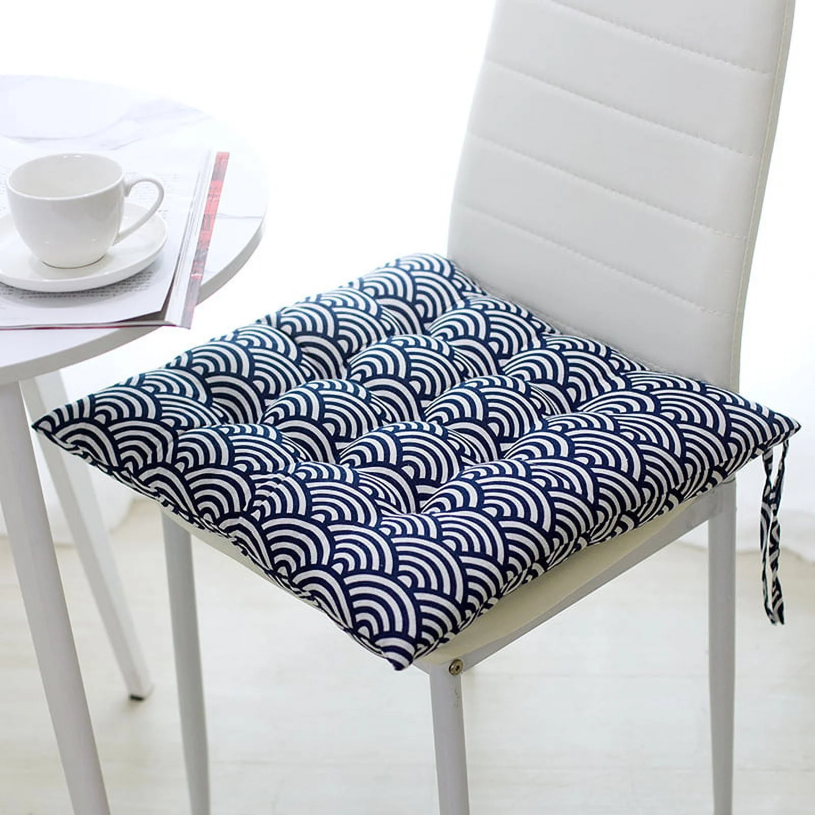 Namzi Seat Cushion Garden Patio Home Kitchen Office Thicken Comfy Seat Cushion, Fish Ripple 18