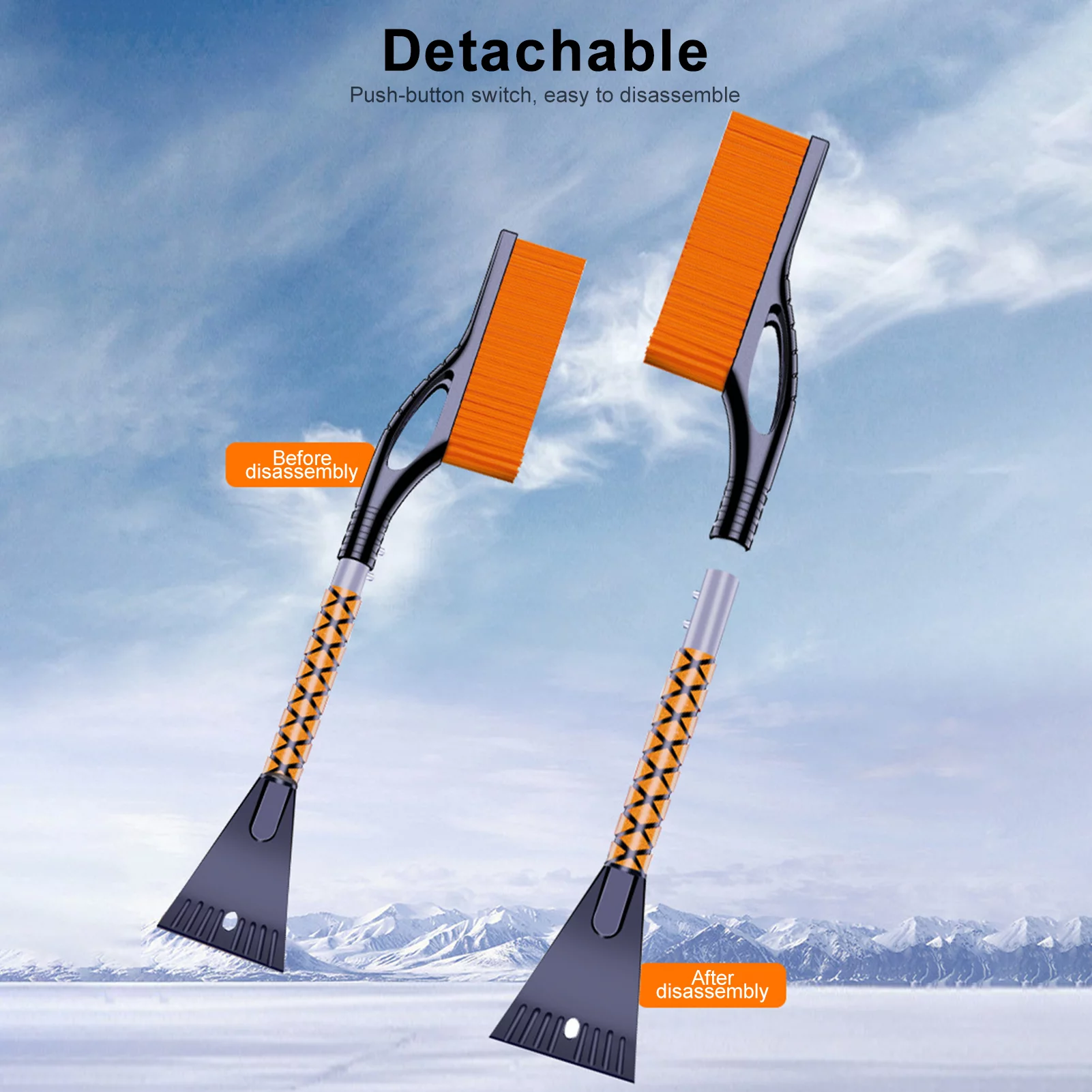 Snow Shovel,Handle Ice Snow Car Ice Scraper Ice Tool Thickened Remover Snow Brush Snow Remover Ice Snow Frost Tool Thickened Handle Brush Ice Tool Huiop Buzhi Dsfen Mewmewcat