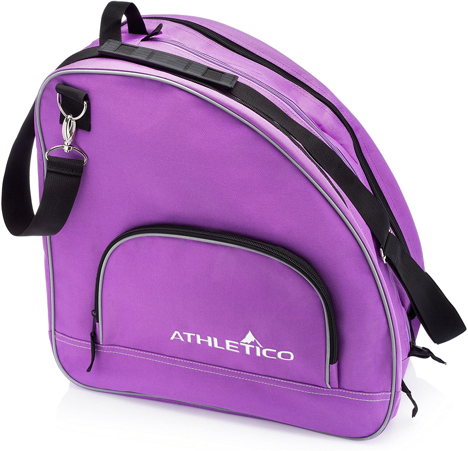Athletico Ice & Inline Skate Bag - Premium Bag to Carry Ice Skates, Roller Skates, Inline Skates for Both Kids and Adults (Purple with Black Trim)