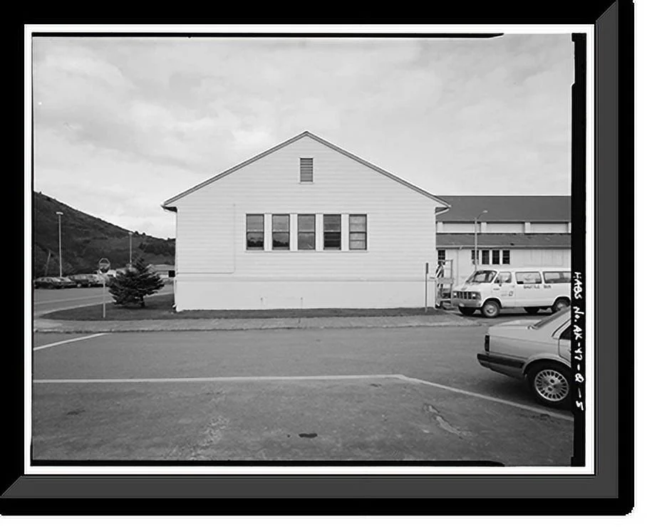 Historic Framed Print, Kodiak Naval Operating Base, Gymnasium, U.S. Coast Guard Station, Kodiak, Kodiak Island Borough, AK - 5, 17-7/8