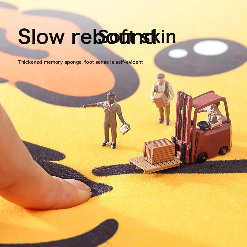 Cartoon Little Yellow Duck Bathroom Cushion Water Absorption Anti -Slip Cushion Family Bathroom Flelae'S Plus -Foot Cushion Toilet Door Cushion