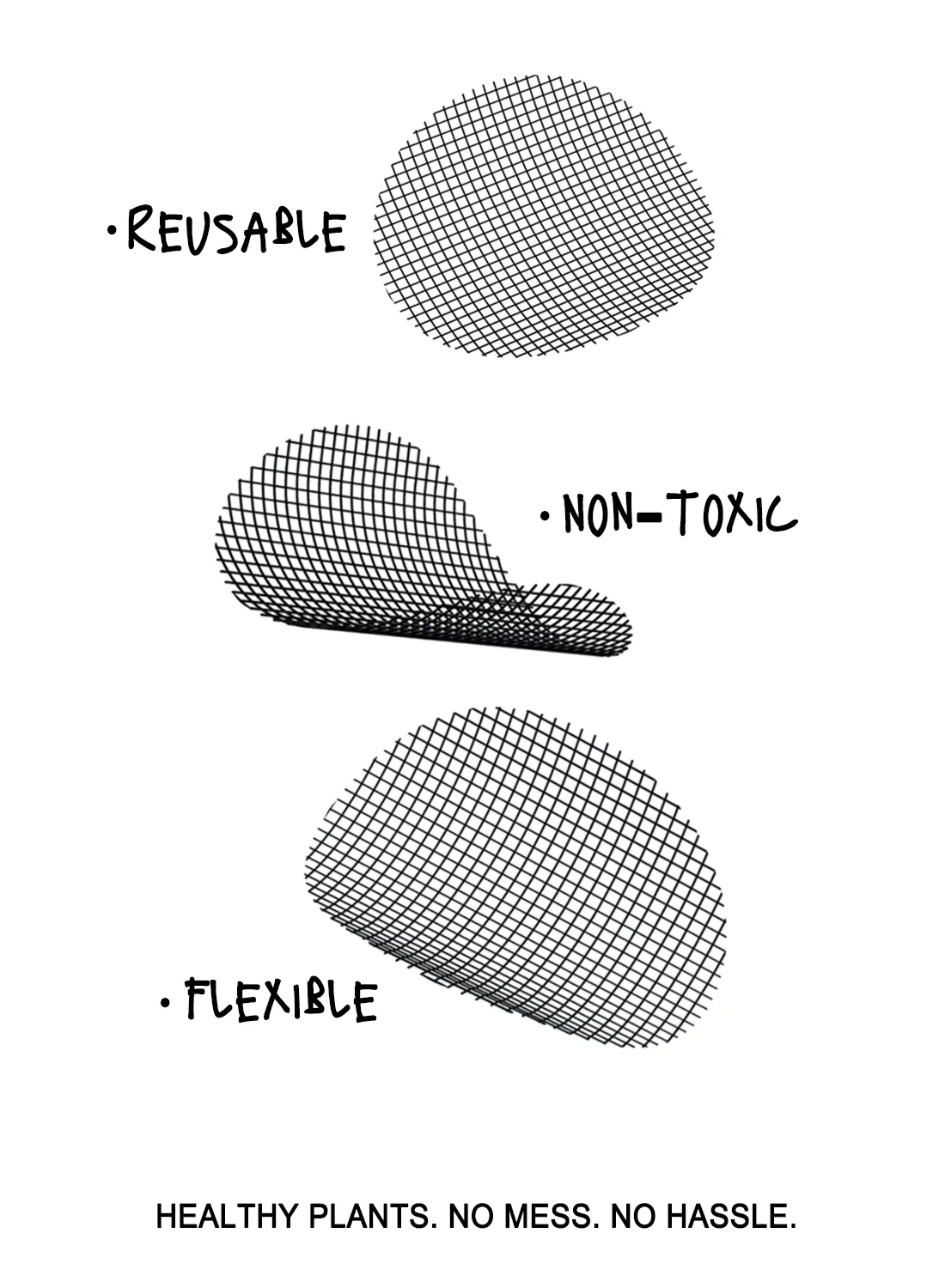 LE TAUCI 100 Pack Flower Pot Hole Mesh Pad, 2 Inch Plant Pot Drainage Hole Screens, Prevent Soil Loss Anti, Bonsai Pot Bottom Grid Mat Mesh