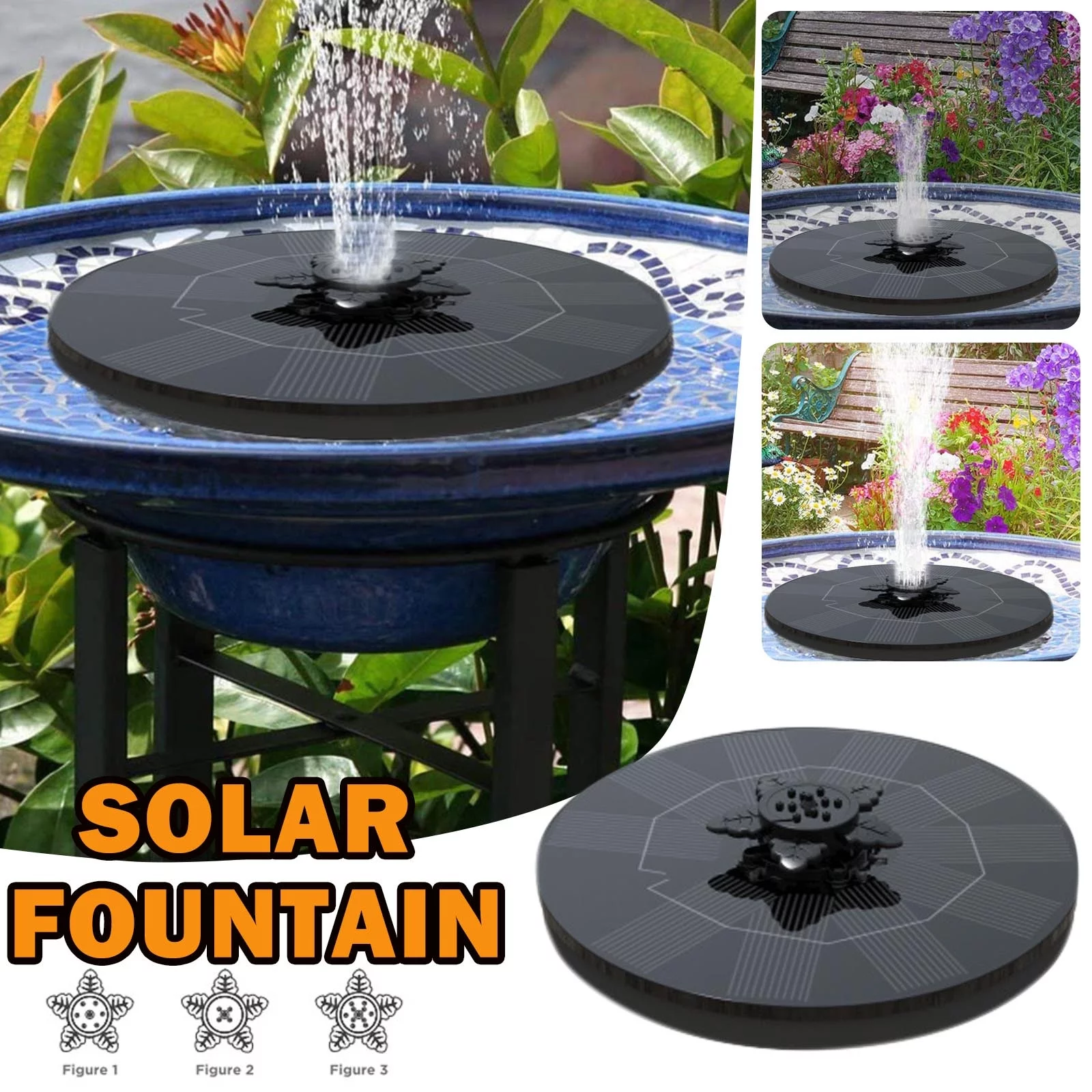 Outdoor Solar Powered Bird Bath Water Pump For Pool Garden Aquarium Sprinkler Tractor for Yard Kids Outdoor Fun Dual Hose Timer Sprinklers for Yard Kids Big Sprinklers for Kids Water Spray Sprinkler