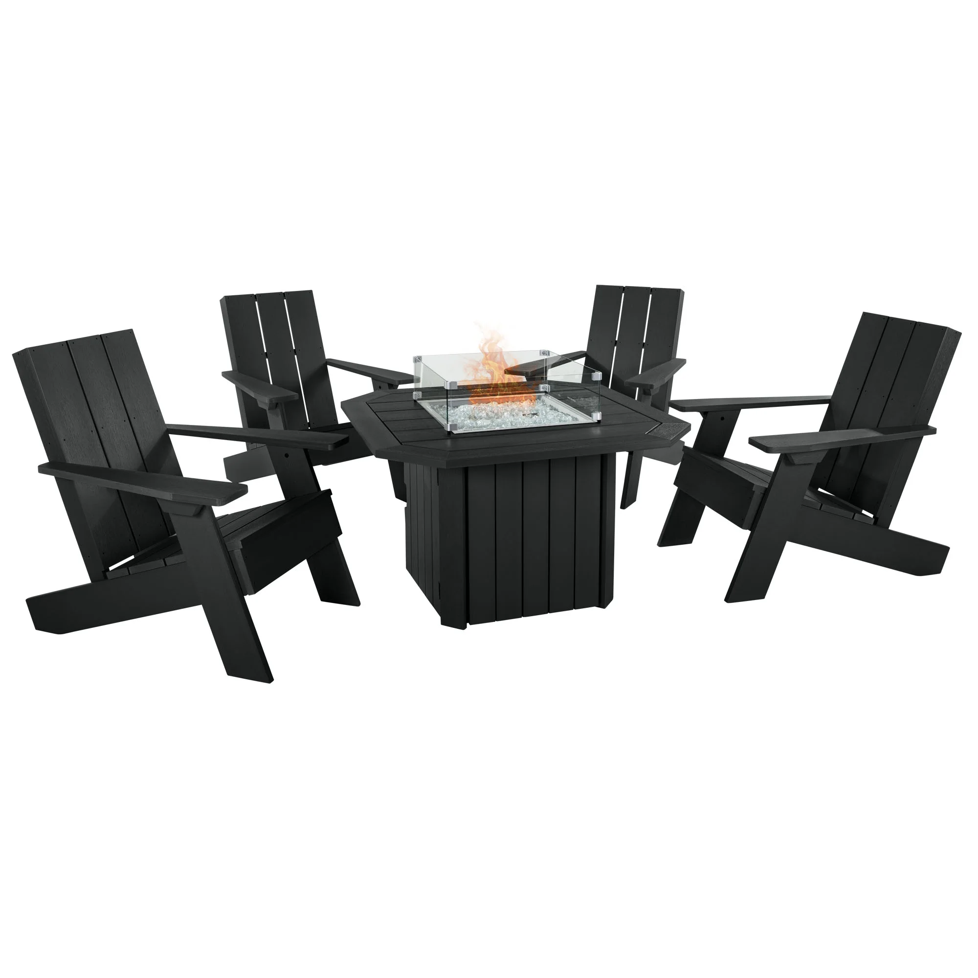 Highwood's Italica Modern Adirondack 5pc Conversation Set with Highwood's 40