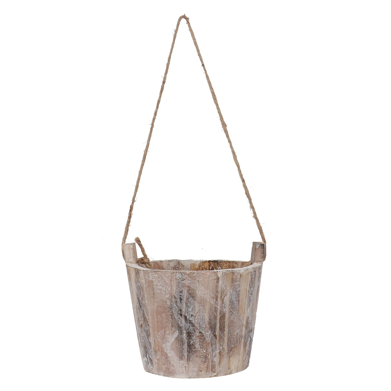 Gongxipen Hangable Wood Fleshy Flower Pot Group Handmade Hemp Rope Logs Old Indoor Decorations Plants Succulent Potted Holder