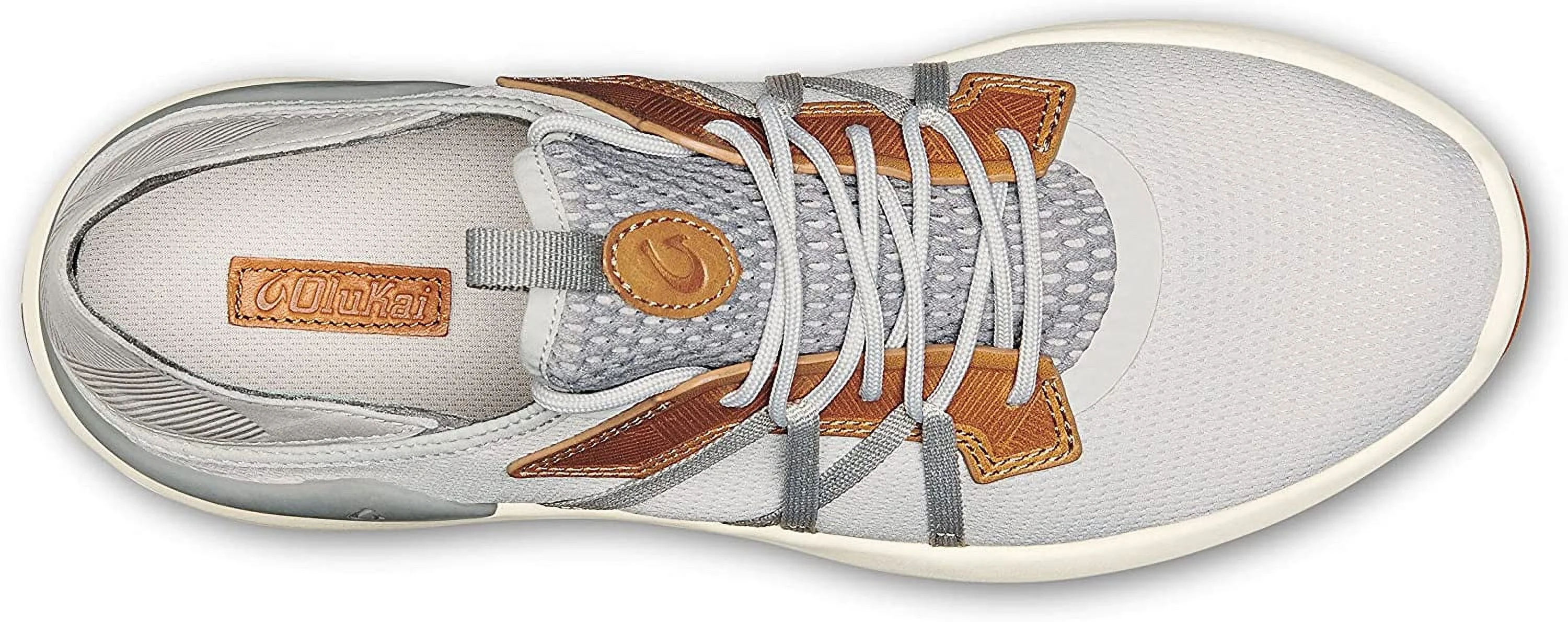 OLUKAI Mio Li Men's Athletic Lightweight Lace Up 2 in 1 Slide and Shoe - Mist Grey - Size 8