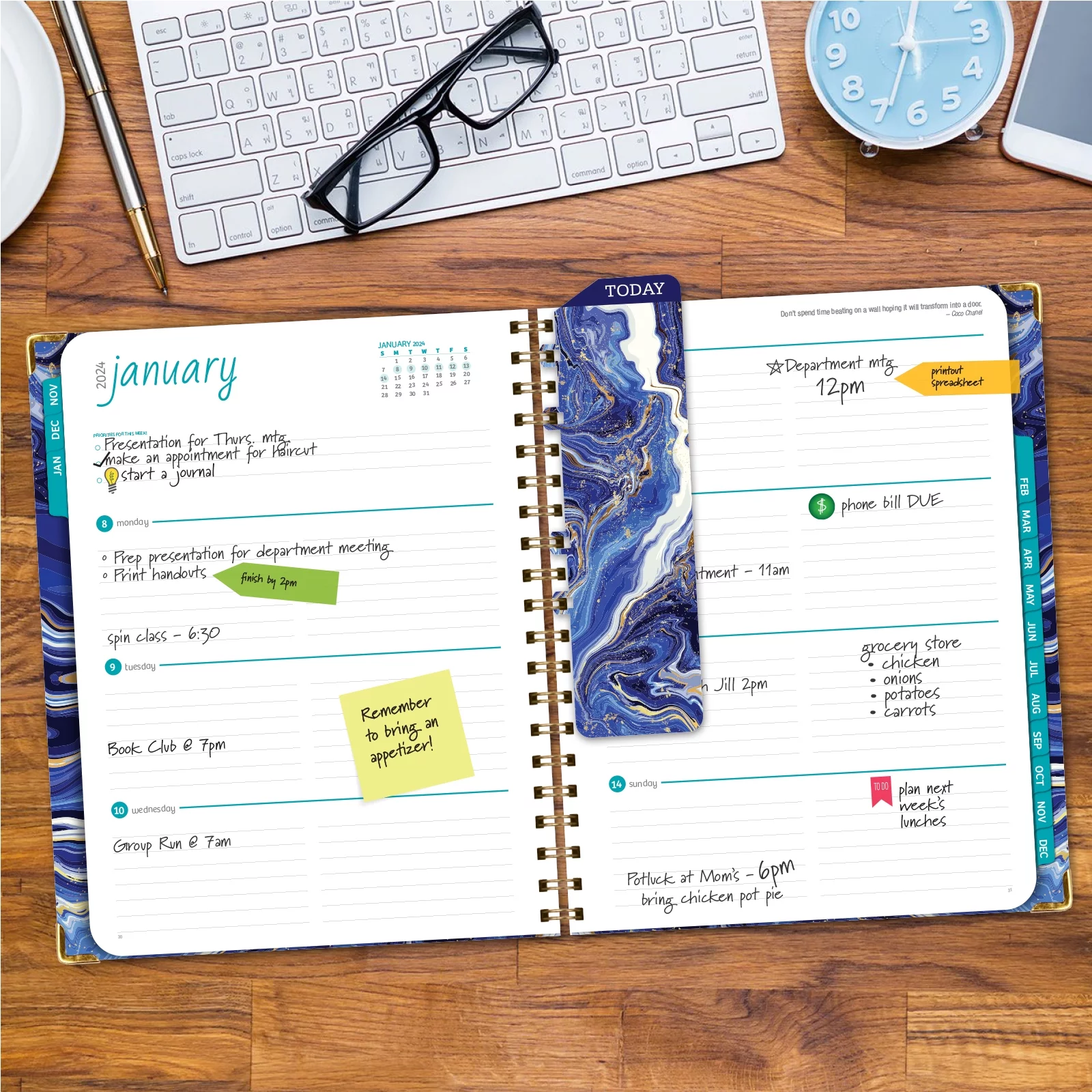 Hardcover CY 2024 Fashion Planner - 8.5