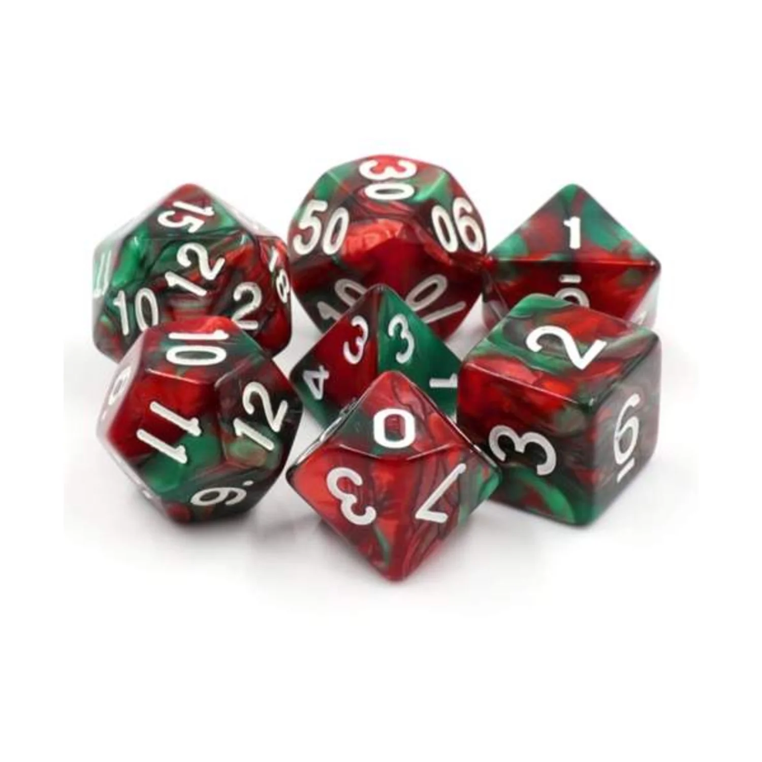 Poly Set - Burning Bush w/White (7) New