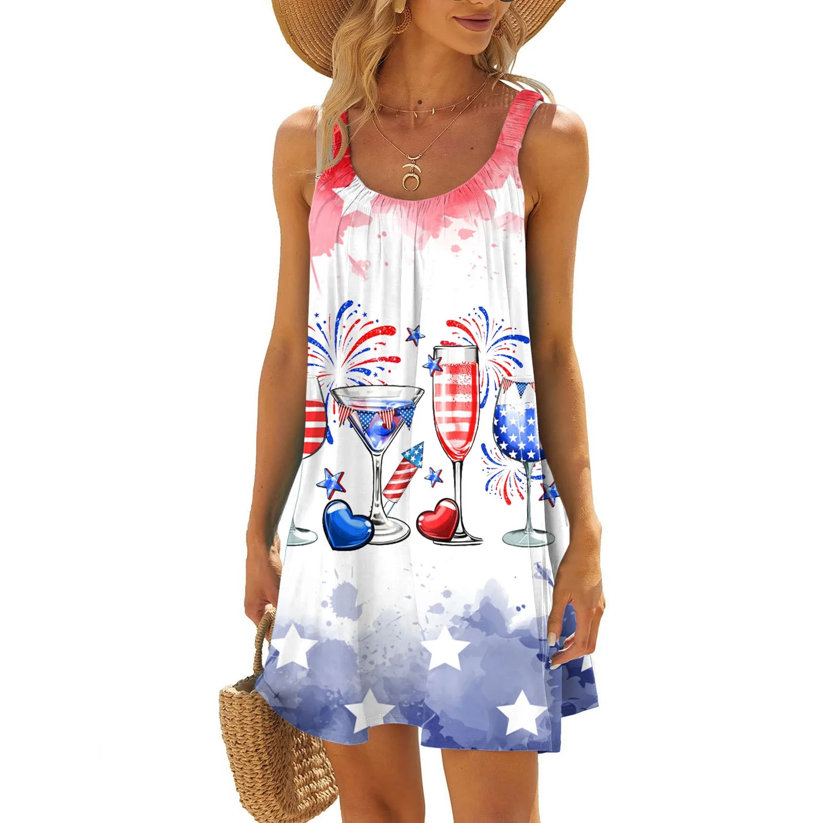 Autumn Tennis Skirt Women Summer Beach Dress Sleeveless Printed Casual Seaside Vacation Mini Dress Maxi Skirts For Women Uk