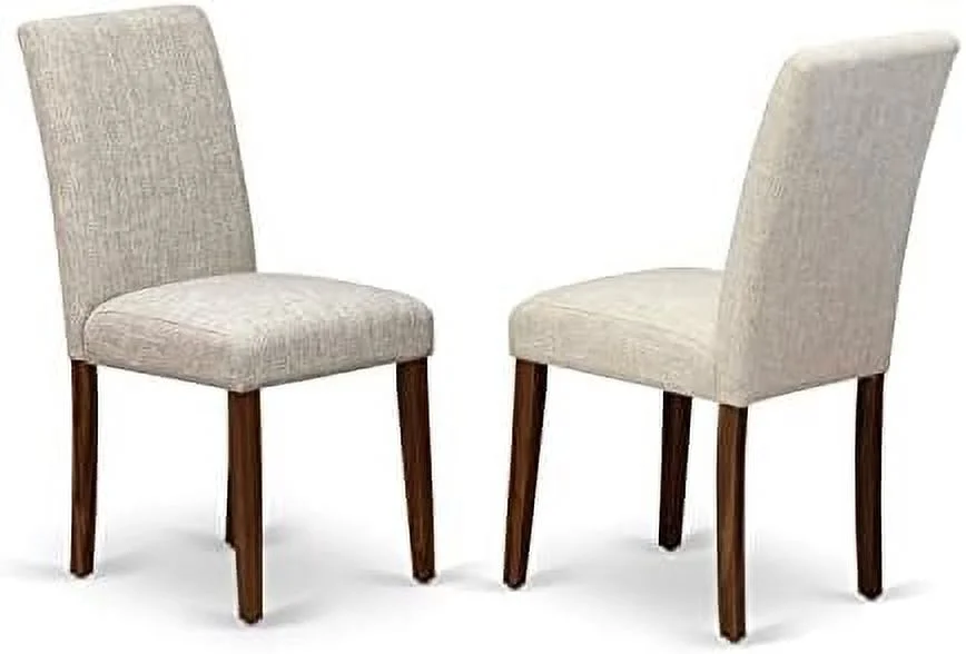 HBLUKDL ABP0T15 Parson Dining Baby Blue Fabric Upholstered Chairs    Linen White