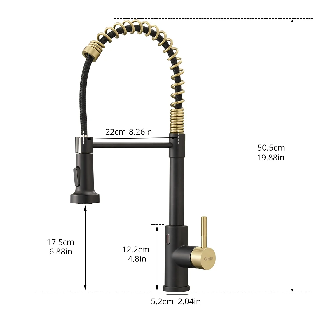 ZJbiubiuHome Touchless Kitchen Faucet Hands Free Automatic Smart Kitchen Faucet Black Smart Kitchen Faucet