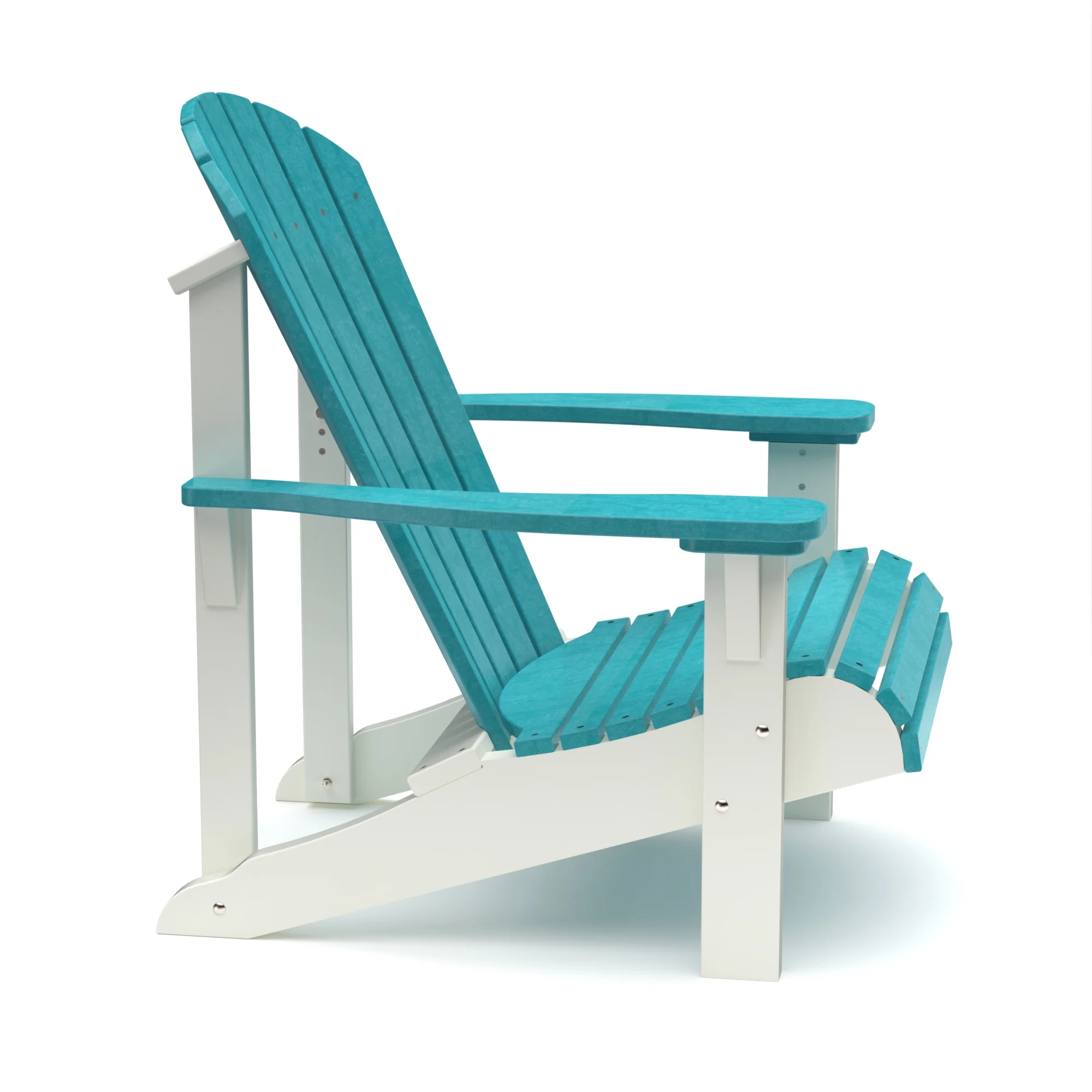 Wildridge Heritage Sunrise Adirondack Chair, Turf Green and White, Outdoor Weather Resistant Poly Patio Furniture