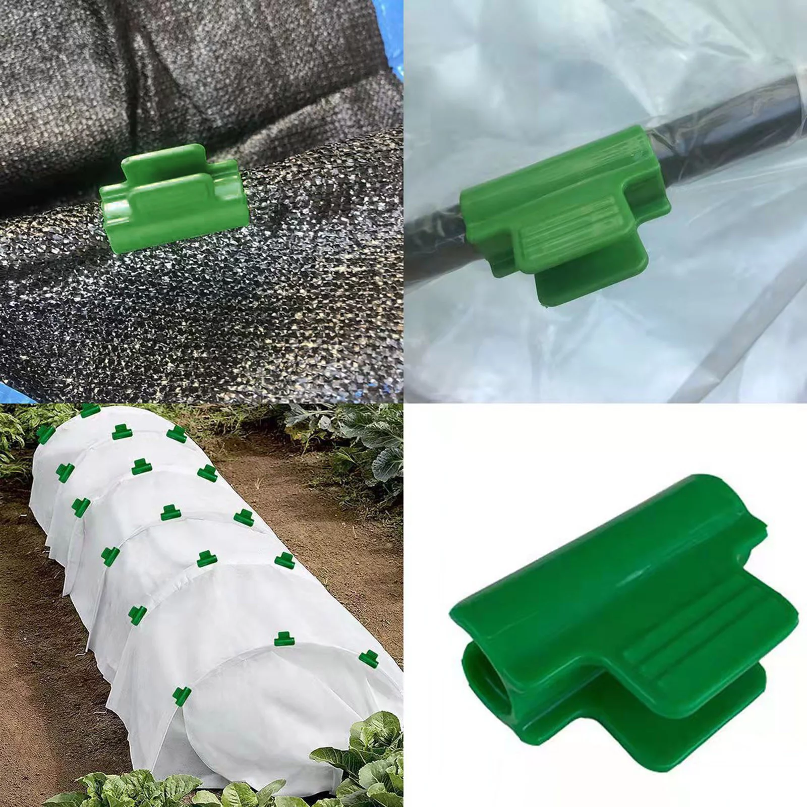 10PCS Greenhouse Accessories 0.8CM Greenhouse Clip Plastic Press Film Card Greenhouse Film Sunshade Net Fixed Clip Mini Clips for Paper