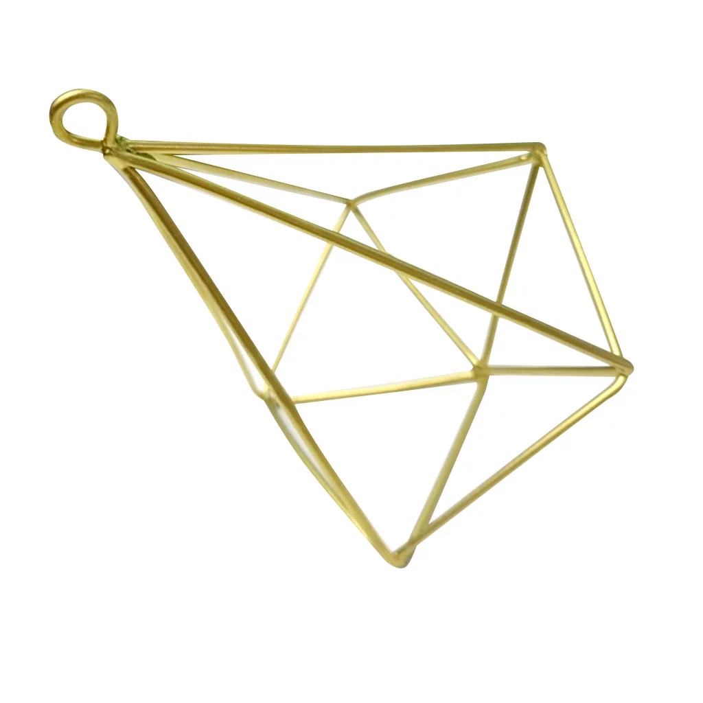 WalGRHFR Retirement Party Decorations Purple Geometric Flowers Metal Frame Air Hanging Planter Diy Home Garden Decor *6Pcs