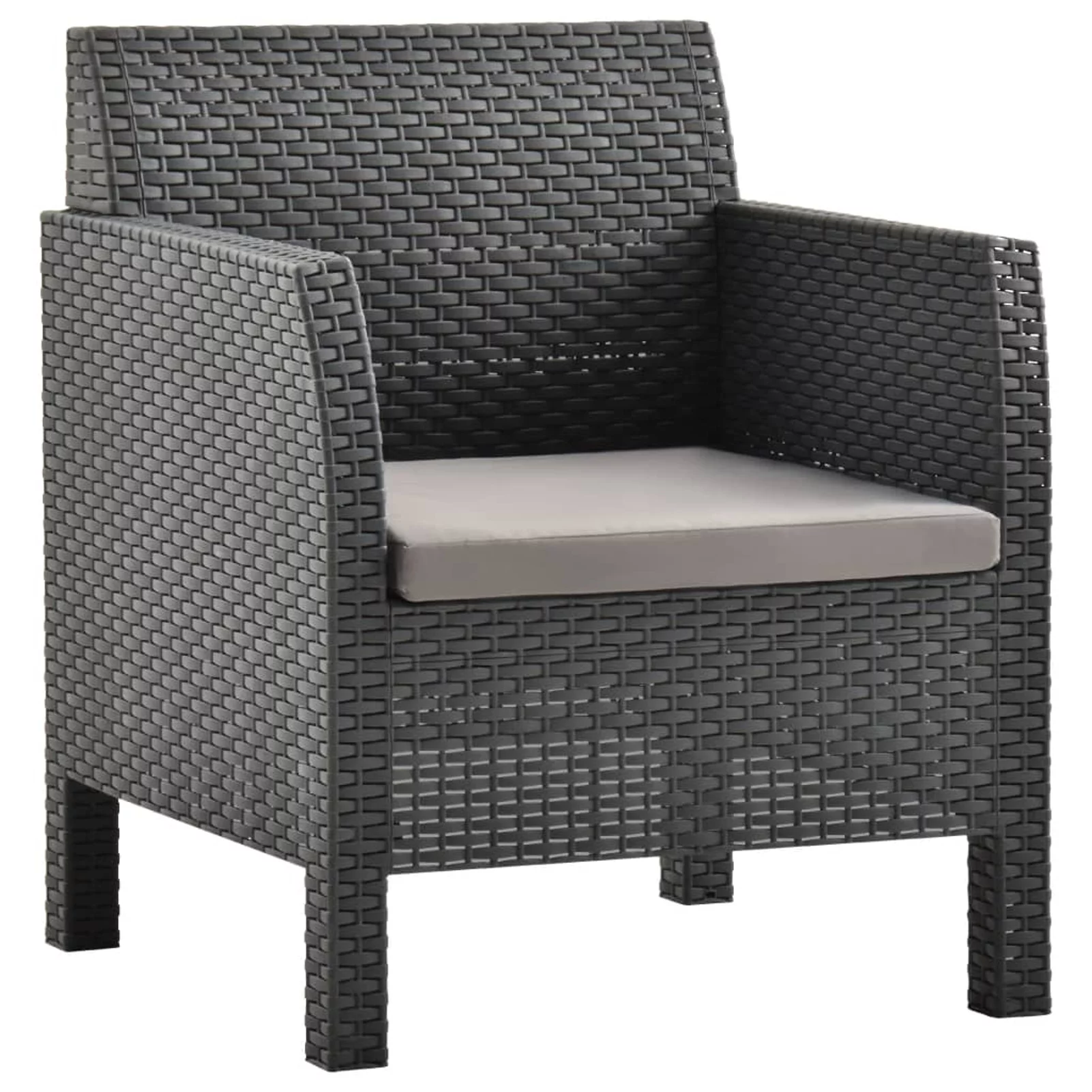 Andoer Garden Chair with Cushion  Anthracite