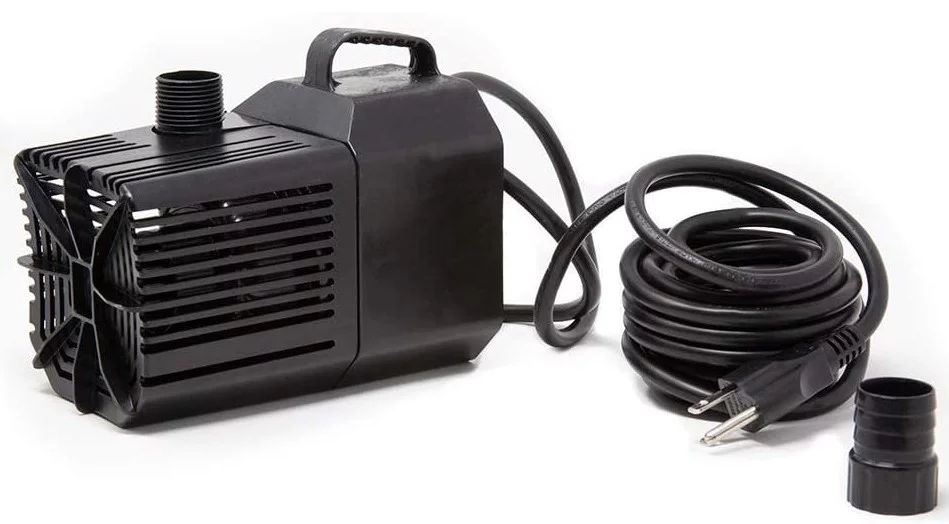 1250 GPH Beckett Spaces Places Submersible Auto Shut Off Pond or Waterfall Pump Black
