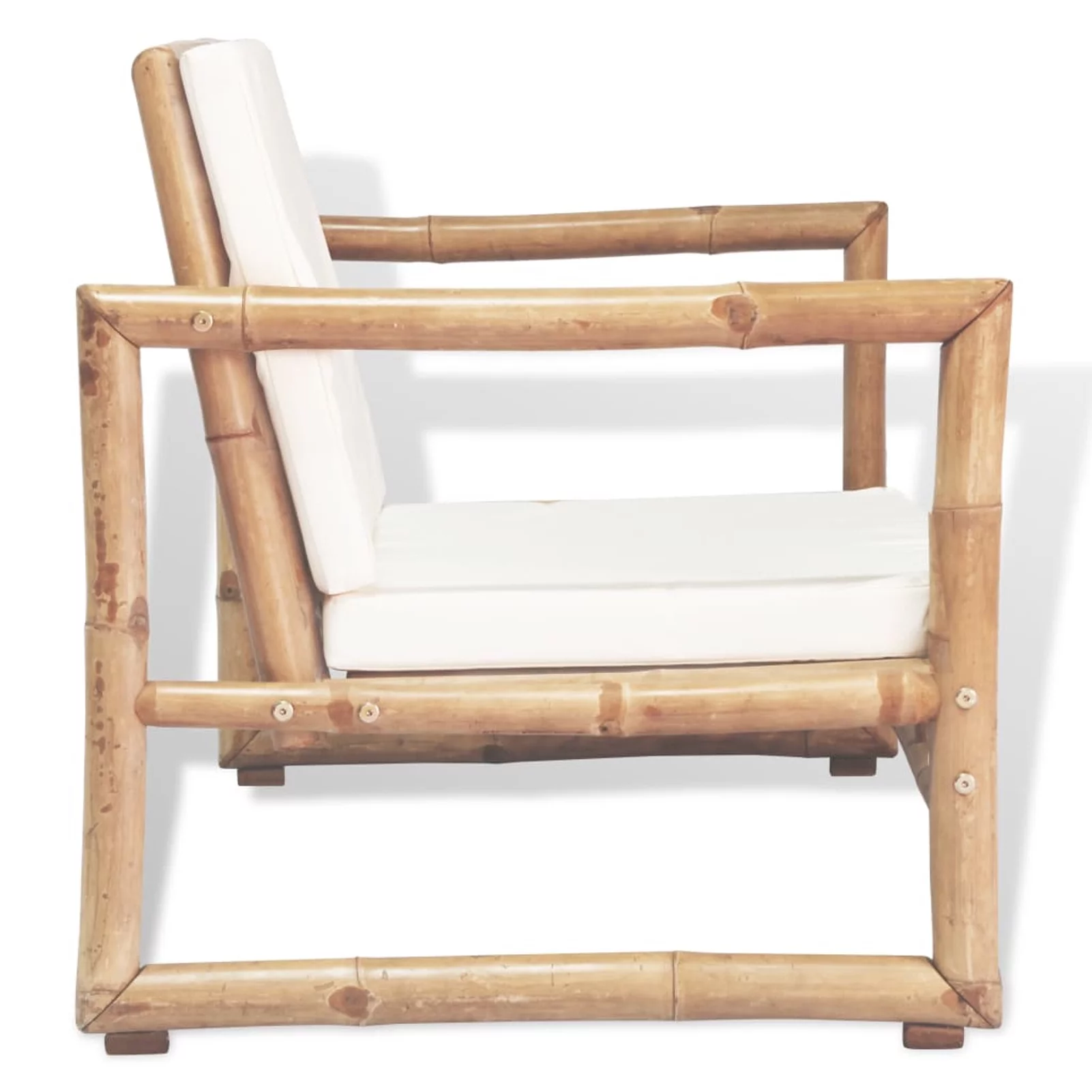 Suzicca Patio Chairs 2 pcs with Cushions and Pillows Bamboo