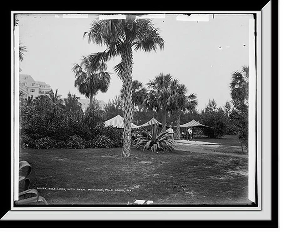 Historic Framed Print, Golf links, Hotel Royal Poinciana, Palm Beach, Fla. - 3, 17-7/8