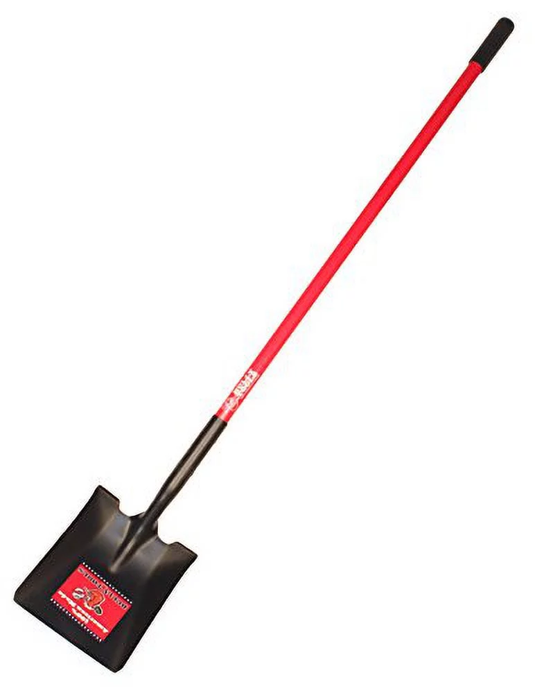 62510 14 Ga. Square Point Shovel.  Fiberglass Long Handle.